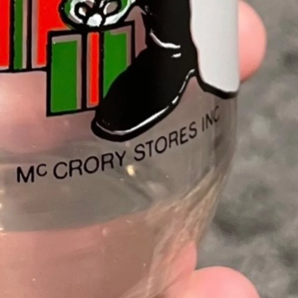Vintage Coca Cola Classic Santa Christmas Glasses 1984 MC CRORY STORES, INC.